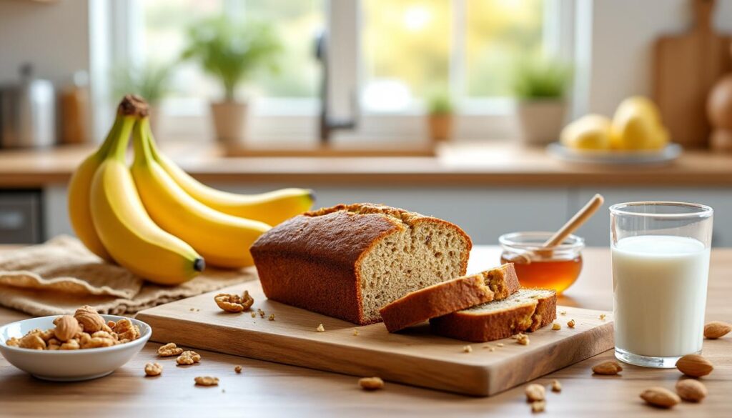 découvrez une recette de banana bread healthy, facile et rapide à préparer, sans beurre et pleine de saveurs pour un encas sain et gourmand.