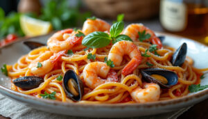 découvrez une recette facile et savoureuse de pâtes aux fruits de mer pour régaler toute la famille en un rien de temps.