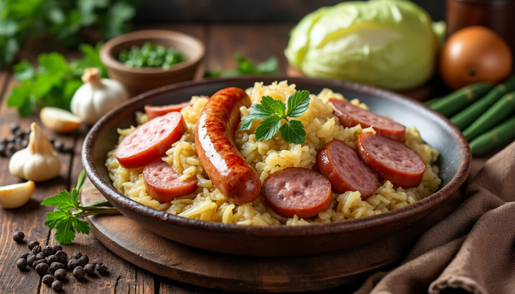 découvrez la recette de la choucroute grand-mère, un plat traditionnel alsacien facile à préparer, savoureux et riche en histoire. parfait pour un repas convivial en famille.