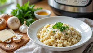 découvrez une recette rapide et savoureuse de risotto cookeo, crémeux à souhait, idéale pour un repas facile et gourmand.