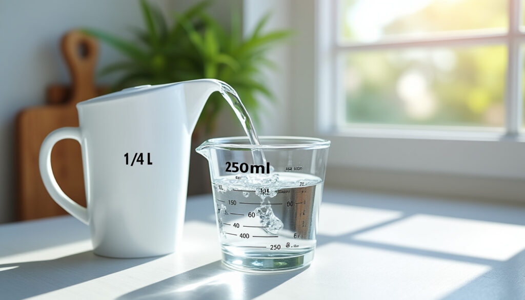 convertissez facilement 1/4 de litre en millilitres avec notre guide simple et rapide. apprenez la conversion exacte pour toutes vos mesures.