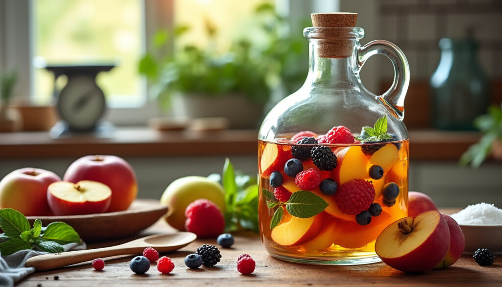 apprenez à préparer facilement votre vinaigre de fruits maison avec cette recette naturelle et simple à réaliser. parfait pour découvrir un condiment sain et savoureux.