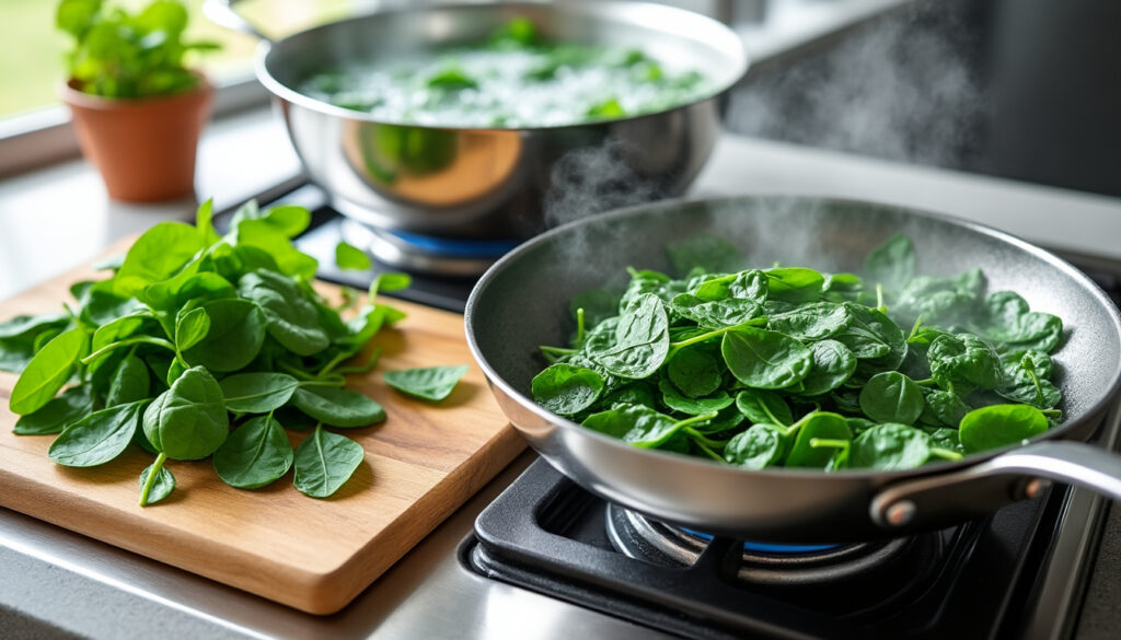 découvrez des méthodes rapides et efficaces pour cuisiner vos épinards frais et profiter pleinement de leur saveur et bienfaits.