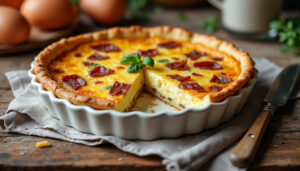 découvrez la quiche lorraine de grand-mère, une recette traditionnelle facile et rapide, au lard fumé et à la crème, idéale pour un repas convivial.